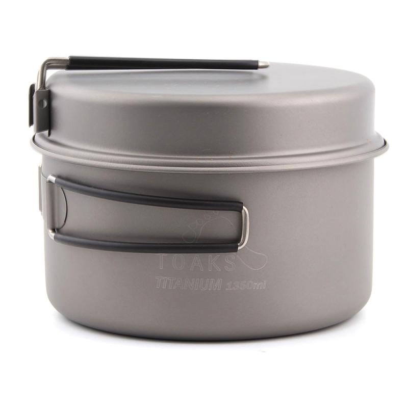TOAKS チタンキャンプポット 1100ml 1300ml 1350ml 1600ml 2000ml (1350ml+食麺麭 [CKW-1350]