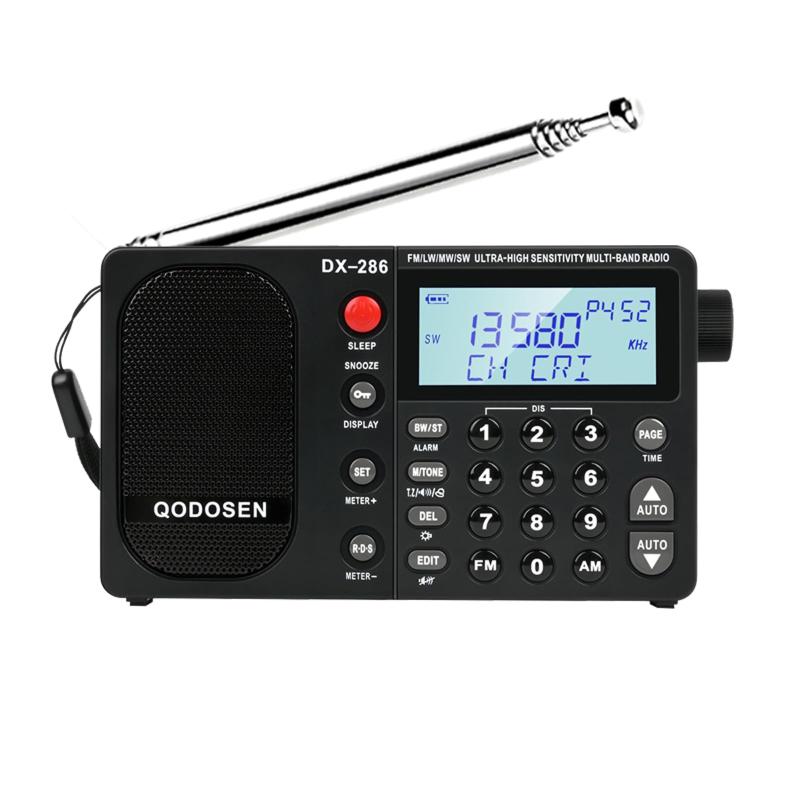 QODOSEN DX-286ラジオ小型,超高性能FM/LW/AM/短波 ステレオ家用?外携帯高感度ラジオ, ポケットに入る/ TEF6686 ??芯/付き目覚まし時計|cocohi-nata