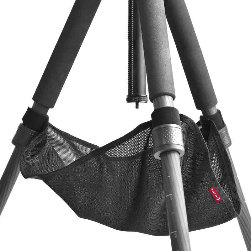 KANI 三脚アクセサリ ストーンバッグ メッシュ ブラック 大型・中型三脚用 脚ロック箇所吊下方式 ベルクロ固定式 黒色 ポリエステル製 810649画像