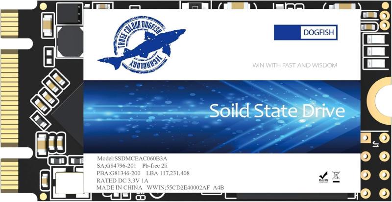 Dogfish SSD M.2 2242 250GB Solid State Drive Ngff内蔵ソリッドステート運転高性能捉え所のない運転 (250GB, M.2 2242)