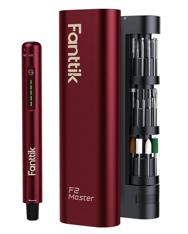 Fanttik F2 Master ミニルーター 5段変速 25000RPM弾丸道路回転させる コードレス 4V USB-C 申し受ける式 磁石回転させる式 35個嘱する品 LED点火装置 パウダーコンパクト 軽さ 刻みつける 穴あけ みがき上げる 切りはなす 節する つや出し 汚れた状態落とし DIY工