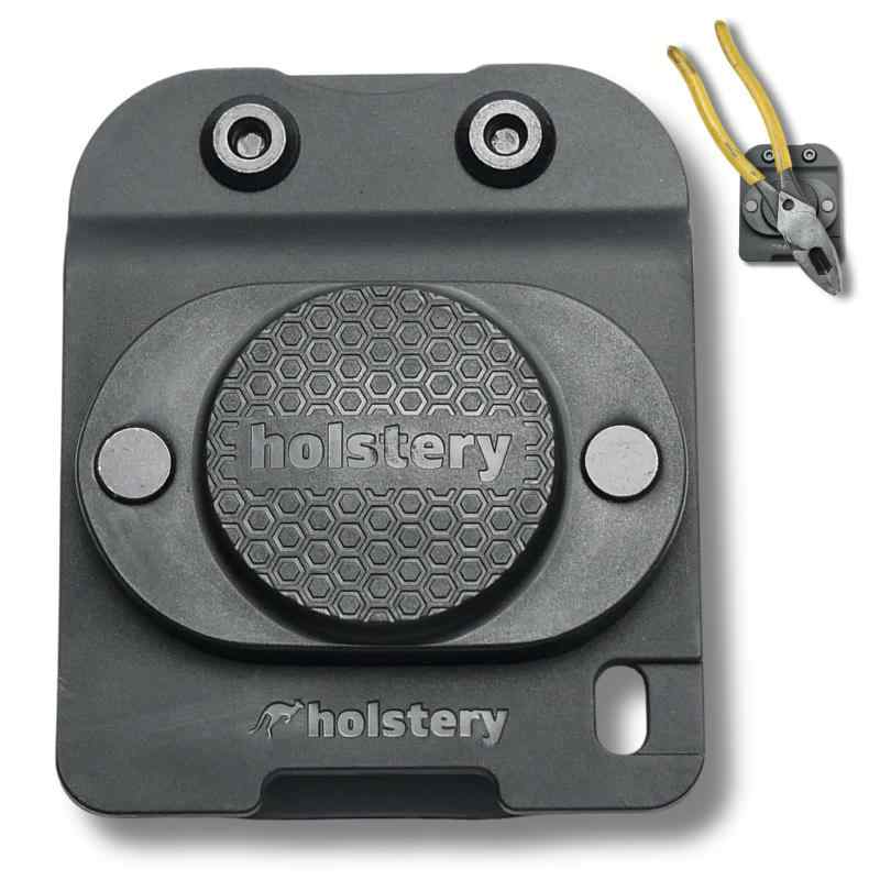 Holstery MagMaster | 磁気ツールホルダー - 強力なクリップオンベルトマグネットホルスター ネジ、ハンマー、ソケット、ペンチ、ドリルビット、レンチ、その他の磁気ツールやハードウェア用