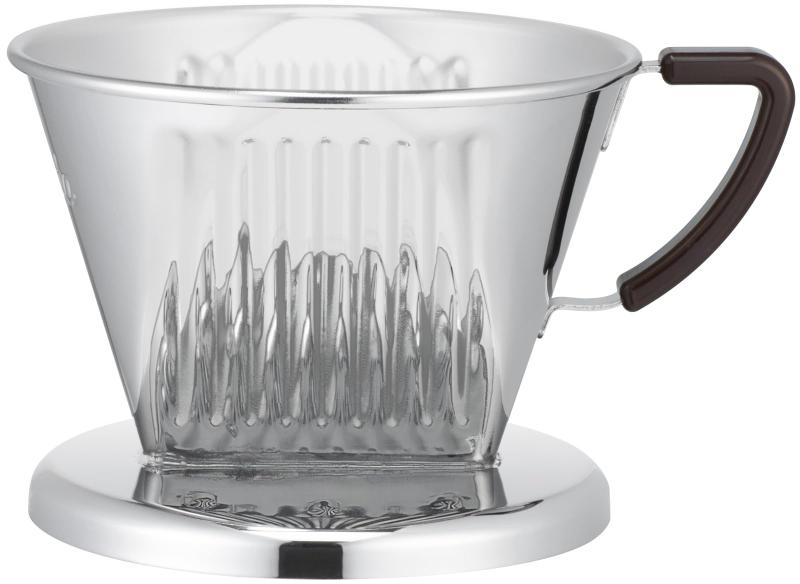 カリタ Kalita ステンレス製 でお湯が冷めにくい コーヒー ドリッパー 2~4人用 SS102 日本製 ドリップ 器具 二人用 四人用 2杯用 4杯用 おしゃれ キャンプ アウトドア 喫茶店 アンティーク 結婚