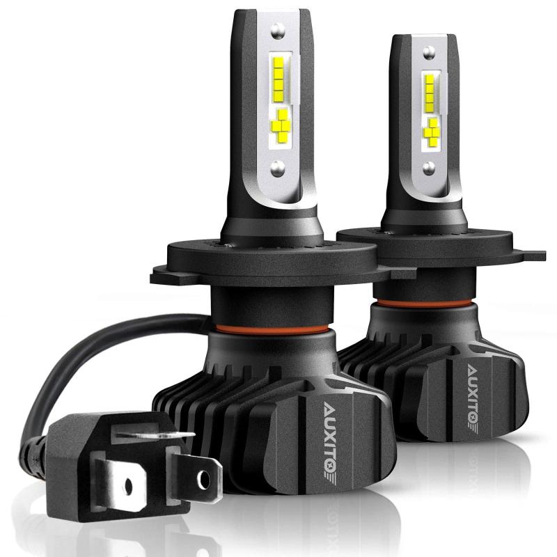 AUXITO ヘッドライトバルブ ファンレス 導いたオールinワン 非常に明るいCSPチップハイビーム変換キット6500Kキセノン 9000lumens H4 / 9003｜cocohi-nata