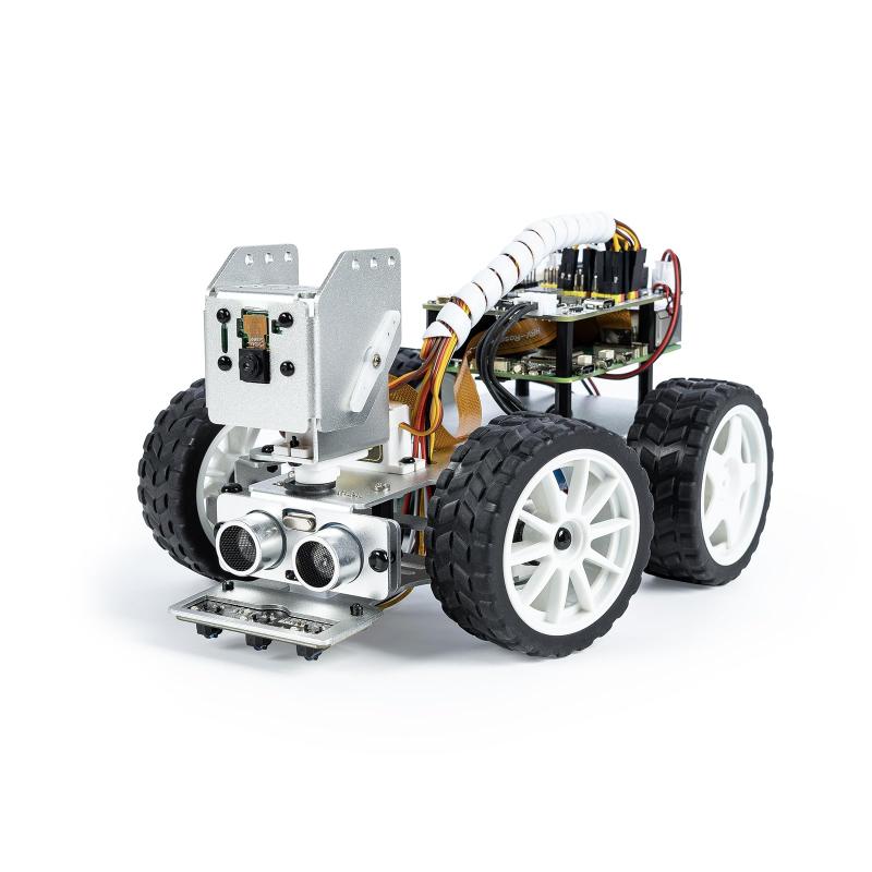SunFounder PiCar-X 人工知能学ビデオロボットカーキット Raspberry Pi 5/4/3B+/Zero 2W相応う、ChatGPT-4o / Gemini/Grok協調・一声＆挿し画意識すること・Python/Scratch・写真機・蓄電池、日本