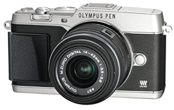 【中古】(非常に良い)OLYMPUS ミラーレス一眼 PEN E-P5 14-42mm レンズキット(ビューファインダー VF-4セット) シルバー E-P5 14-42mm LKIT SLV