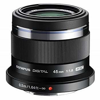 【中古】OLYMPUS 単興味の中心水晶体 M.ZUIKO DIGITAL 45粍 F1.8  黒いこと