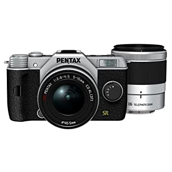 【中古】(非常に良い)PENTAX ミラーレス一眼 Q7 ダブルズームキット [標準ズーム 02 STANDARD ZOOM ・望遠ズーム 06 TELEPHOTO ZOOM] シルバー Q7 SILVER WZOOM KIT 1