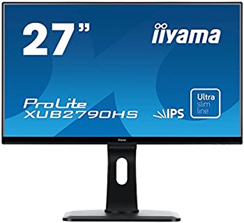 【中古】(非常に良い)iiyama ディスプレイ モニター XUB2790HS-B1 27インチ／フルHD／スリムベゼル／HDMI端子付