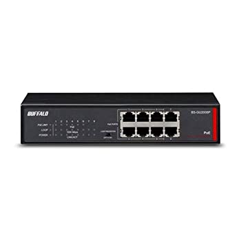 【中古】(非常に良い)BUFFALO レイヤー2 Giga PoE アンマネージスイッチ 8ポート BS-GU2008P｜COCOHOUSE