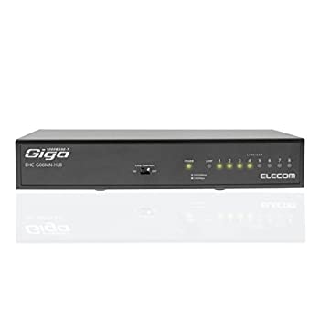 【中古】(非常に良い)エレコム スイッチングハブ ギガビット 8ポート マグネット付き 電源内蔵 金属筺体 EHC-G08MN-HJB