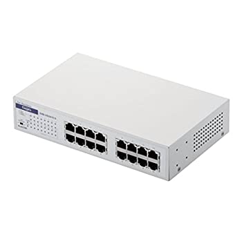【中古】エレコム スイッチングハブ ギガビット 16ポート 耐熱50度 ループ防止機能 EHB-UG2A16-S