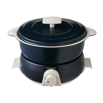 【中古】(非常に良い)レコルト ポットデュオ フェット [ ネイビー／RPD-3 ] recolte POT DUO fete 電気鍋 マルチクッカー