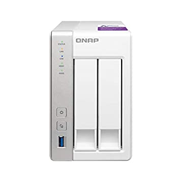 【中古】(非常に良い)QNAP(キューナップ) TS-231P 専用OS QTS搭載 デュアルコア1.7GHz CPU 1GBメモリ 2ベイ ホーム\u0026SOHO向け スナップショット機能対応 NAS