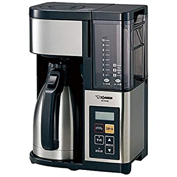 【中古】象印 珈琲製造業者 大静電容量 ステンレス鋼黒いこと EC-YS100-XB