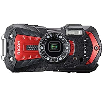 【中古】RICOH WG-60 レッド 本格防水デジタルカメラ 14メートル防水 耐衝撃 防塵 耐寒 高画質1600万画素 水中専用マーメードモード搭載 仕事に|COCOHOUSE