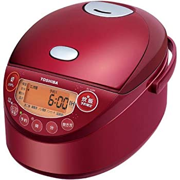 【中古】東芝 IHジャー炊飯器（3.5合炊き） グランレッドTOSHIBA 備長炭鍛えるかまど釜 RC-6XM-R 炊飯器-家電-キッチン家電