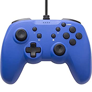 【中古】［状態良好］【連射ボタン搭載】 CYBER ・ ジャイロコントローラー ライト 有線タイプ ( SWITCH 用) ブルー - Switch