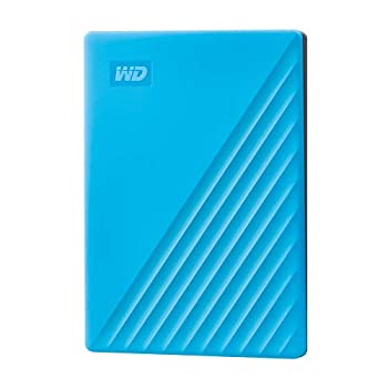 【中古】(未使用･未開封品)WD ポータブルHDD 2TB USB3.0 ブルー My Passport 暗号化 パスワード保護 外付けハードディスク ／ WDBYVG0020BBL-WESN