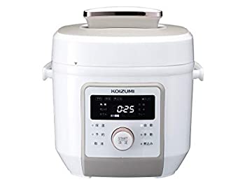 【中古】(非常に良い)コイズミ マイコン電気圧力鍋 2.0L 6種類自動メニュー ワンタッチ 55品搭載レシピブック付き ホワイト KSC-4501／W