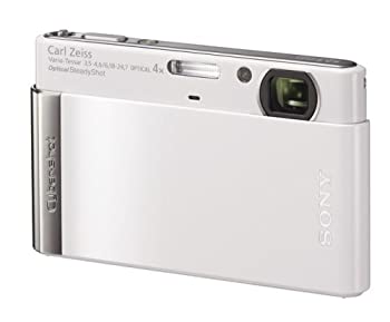 【中古】［物質の状態好ましい］ソニー SONY デジタル写真機 Cybershot T90 (1210万絵素／光学x4／デジタルx8／白いこと) DSC-T90／W