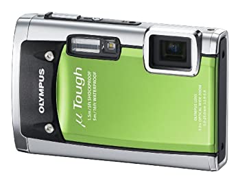【中古】［物質の状態好ましい］OLYMPUS 雨合羽デジタル写真機 μ TOUGH 6020 緑であること μ TOUGH-6020 GRN