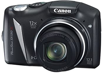 【中古】Canon デジタルカメラ Powershot SX130IS ブラック PSSX130IS(BK) 1210万画素 光学12倍 光学28mm 3.0型|COCOHOUSE