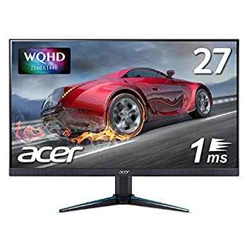 【中古】(非常に良い)Acer ゲーミングモニター Nitro 27インチ WQHD VG270Ubmiipx IPS 1ms 75Hz FreeSync フレームレス HDMIx2 スピーカー内蔵 ブルーライト軽減