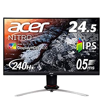 【中古】(非常に良い)Acer ゲーミングディスプレイ Nitro XV253QXbmiiprzx 24.5型ワイド IPS 非光沢 フルHD 0.5ms(GTG) 240Hz HDMI USB3.0 DisplayHDR 400 G-SYNC Com