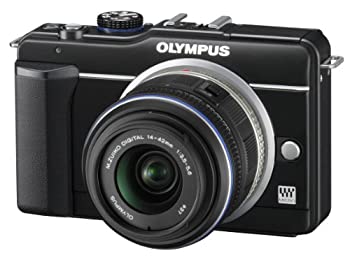 最安値 OLYMPUS ミラーレス一眼 E-PL1s レンズキット ブラック LKIT