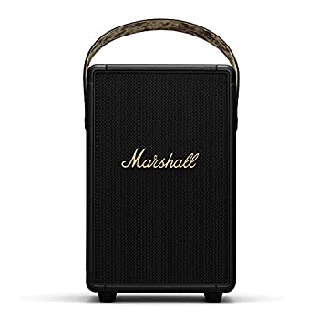 【中古】(非常に良い)Marshall Official 大型ワイヤレスポータブルスピーカー TUFTON ブラック&ブラス 連続再生20時間／IPX2防滴仕様／急速充電／aptX対応 【国内正規