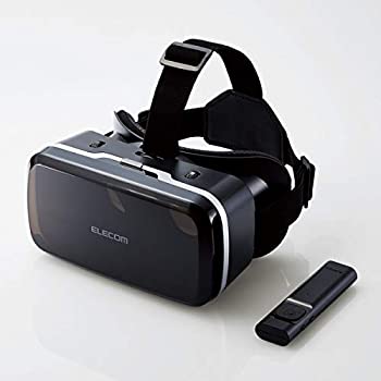 【中古】(非常に良い)エレコム VRゴーグル VRグラス 目幅・ピント調節可能 VRコントローラー付き Bluetooth DMM動画専用(iOs) メガネ対応 ブラック VRG-M01RBK
