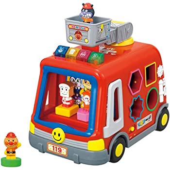 【中古】アンパンマン 音と光と手遊びいっぱい! DXパズル消防車
