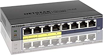 【中古】(未当て嵌める品)NETGEAR 卓上型パウダーコンパクト アンマネージプラス スイッチングこしき GS108PE ギガビット8界面 (PoE 4界面 53W) 日