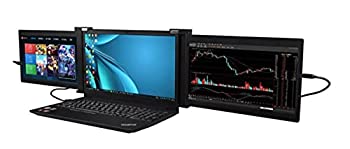 【中古】アペックス Aqualモバイルデュアルディスプレイ10.1in パソコン・周辺機器-ディスプレイ