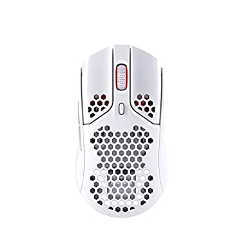 【中古】(未当て嵌める品)HyperX Pulsefire Hasteワイヤレスゲーミングマウス ゲーマー向け 超軽さ六角外殻青写真 62瓦 白いこと 2年保