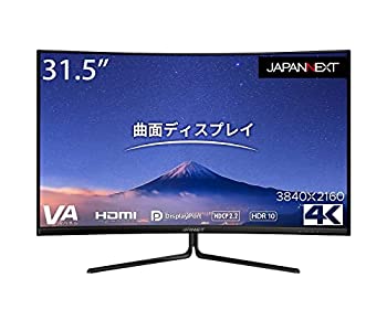 【中古】JapanNext 31.5in曲面ダイアログボックス申し受ける4K液晶管する JN-VC315UHDR HDMI DP 曲線状の形 パソコン・周辺機器-その他