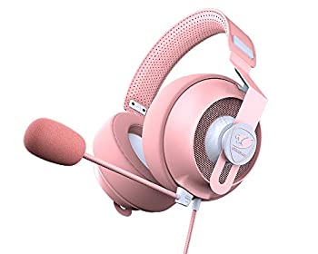 【中古】(未使用品)COUGAR ゲーミングヘッドセット PHONTUM S Pink グラフェンダイヤフラム搭載 クリアなサウンド Pinkカラー CGR-P