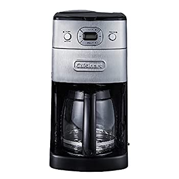 【中古】(非常に良い)クイジナート ミル付 全自動 コーヒーメーカー 豆・粉 両対応 10カップ 予約機能付き DGB-625J シルバー