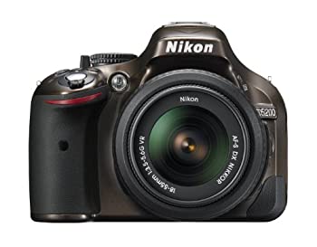 【中古】Nikon デジタル一眼レフカメラ D5200 レンズキット AF-S DX NIKKOR 18-55mm f／3.5-5.6G VR付属 ブロンズ D5200LKBZ 53,970円