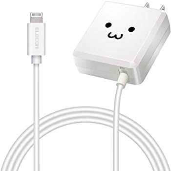 【中古】(非常に良い)エレコム USB コンセント 充電器 18W Lightningケーブル 1.5m 【 iPhone (iPhone13シリーズ対応) 対応 】 ホワイトフェイス MPA-ACLP03WF