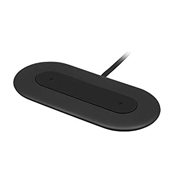 【中古】(非常に良い)オウルテック ワイヤレス充電器 2台同時充電可能 10W ／ 7.5W ／ 5W Qi対応 QC18W 充電器付属 ケーブル長 1.4m ブラック OWL-QI10W2Q18W-BK