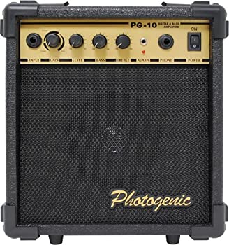 【中古】(未使用品)PhotoGenic フォトジェニック ギターベース兼用アンプ オーバードライブ機能付き PG10