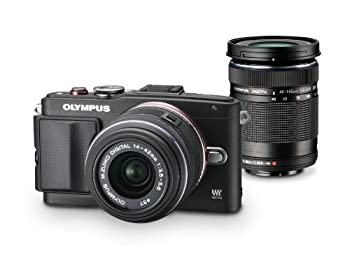 【中古】OLYMPUS ミラーレス一眼 PEN Lite E-PL6 ダブルズームキット ブラック E-PL6 DZKIT BLK 45,335円