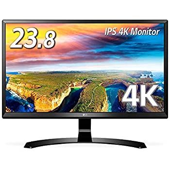 【中古】LG 管する 見せびらかす 24UD58-B 23.8in/4K(3840×2160)/IPS 非光輝/HDMI×2、DisplayPort/青味ともし火切り詰め役立つこと