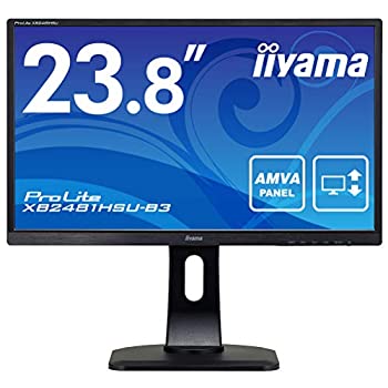 【中古】iiyama モニター ディスプレイ XB2481HSU-B3 (23.8インチ/フルHD/AMVA/HDMI,D-sub,DisplayPort/昇降/ピボット/)