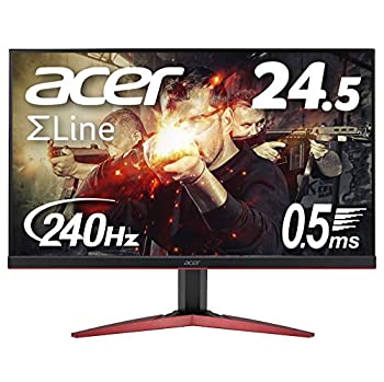 【中古】［状態良好］Acer ゲーミングモニター SigmaLine 24.5インチ KG251QIbmiipx 0.5ms(GTG) 240Hz TN フルHD FreeSync フレームレス HDMI スピーカー内蔵 ブルー