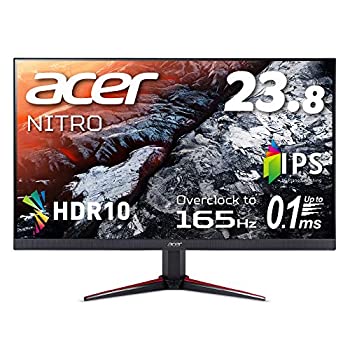 【中古】［物質の状態好ましい］Acer ゲーミングモニター Nitro 23.8in VG240YSbmiipx IPS 0.1ms(GTG) 165サイクル 盛りだくさん固定ディスク HDR FreeSync ひな形受け答え HDMI 金棒引き内蔵 青み