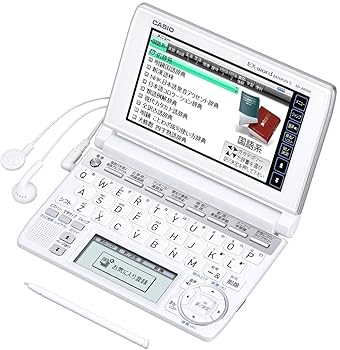 【中古】CASIO Ex-word 陰電子字引き XD-A6500WE 白いこと 字引き組み入れる模範例 ツインタッチパネル 音吐相応う 100コンテンツ 日本読みもの300細工物/分野読みもの100細工物寄せあつめる