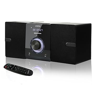 【中古】(非常に良い)30W CDステレオシステムミニコンポ CDプレーヤー FMラジオ Bluetooth対応スピーカー USB/AUX入力 ヘッドフォンジャック リモコン